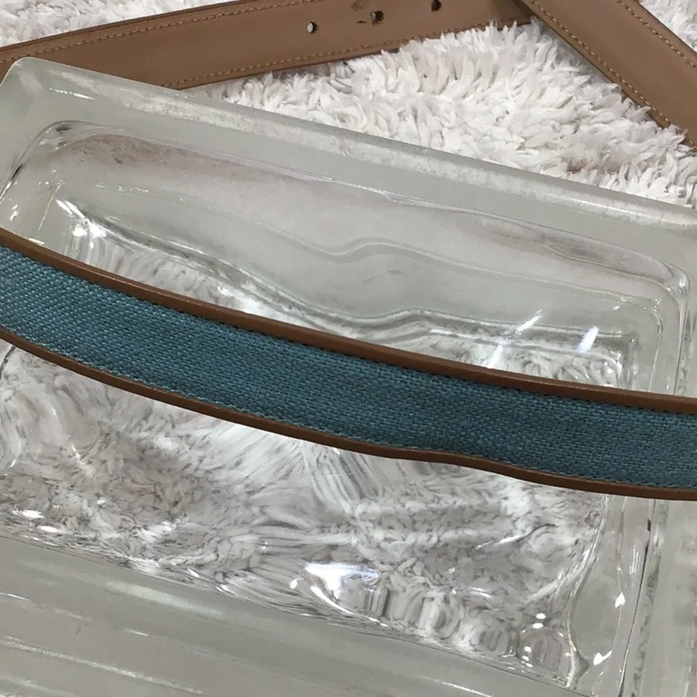 Doncaster aqua/tan belt Italy 09BT29